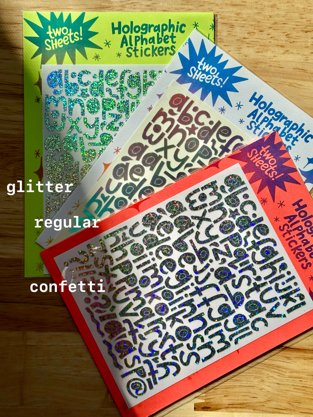 Holographic Alphabet Stickers