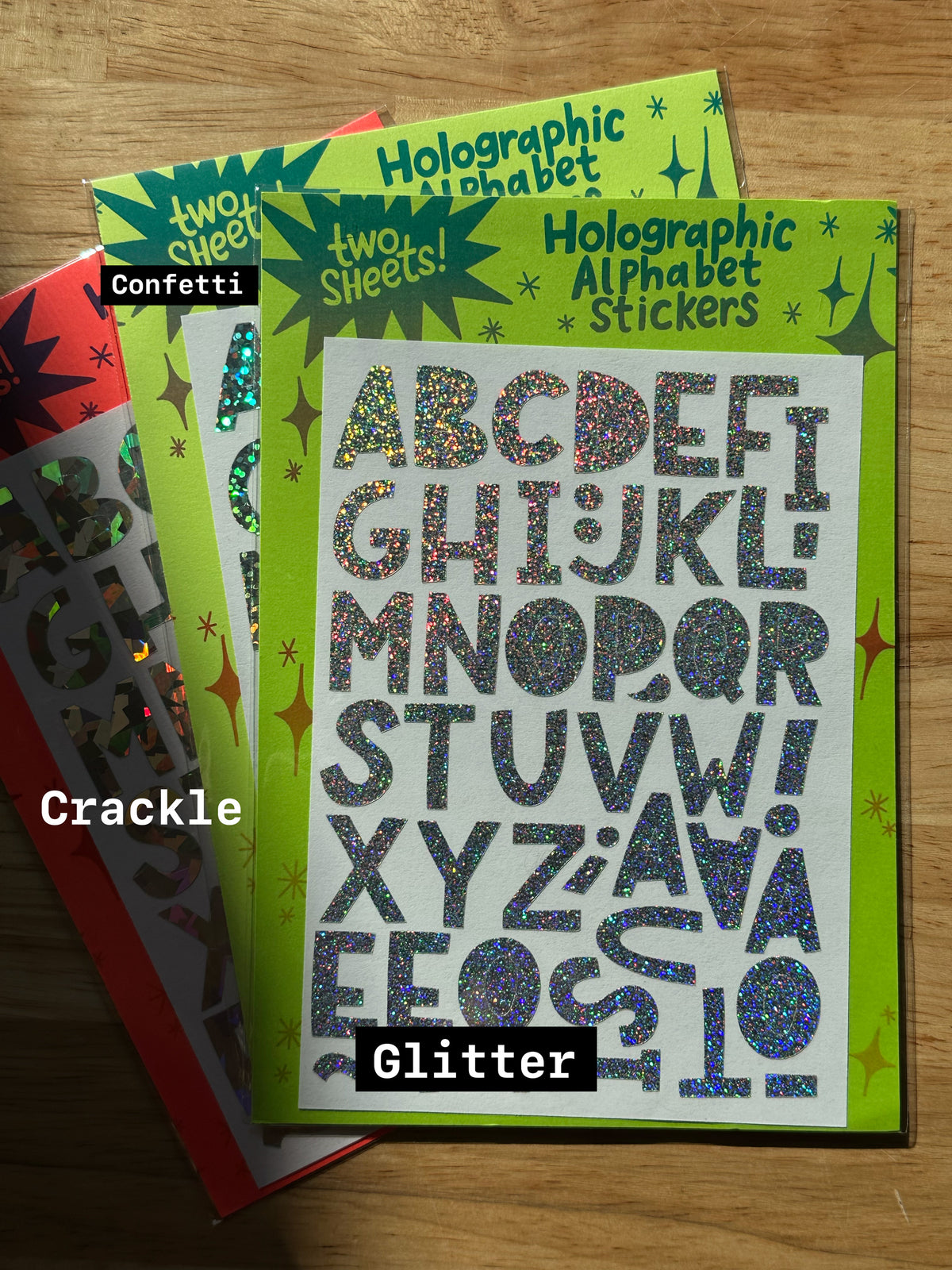 Holographic Alphabet Stickers